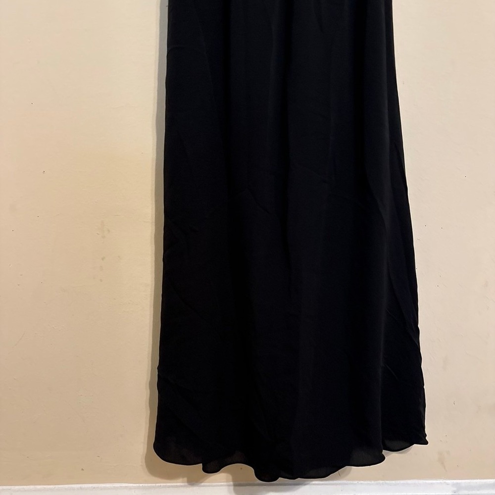 Theory Rib WB Dress Silk Combo K0402601 Black Small Sleeveless Midi Silk Dress - Picture 14 of 16
